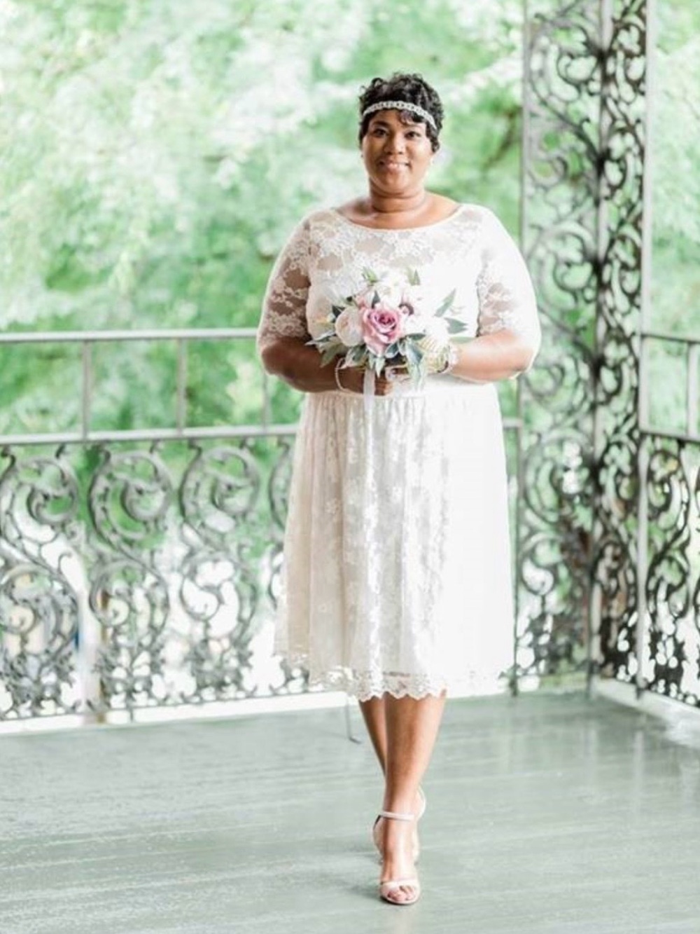 Kiyonna Off White Cream Aurora Bridal Dress Plus Size Woman’s 1X (14-16)